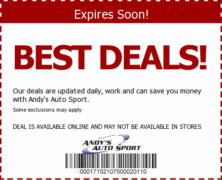 Andys Auto Sport Promo Code