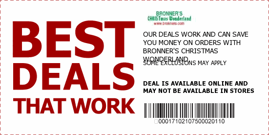 Bronner's Christmas Wonderland Coupons