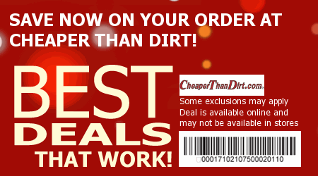 Cheaper Than Dirt Coupon Code