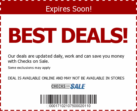 Checks on Sale Promo Code