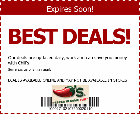 Chilis Promo Code