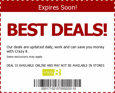 Crazy 8 Promo Code