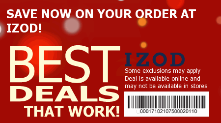 Izod Outlet Stores Coupon Code