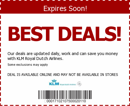KLM Royal Dutch Airlines Promo Code