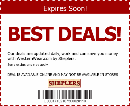 Sheplers western wear coupons