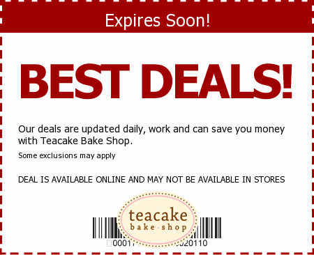 Teacake Bake Shop Promo Code